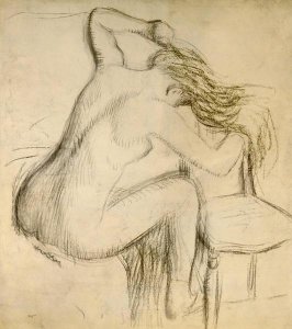 Edgar Degas - A Seated Woman Styling Her Hair