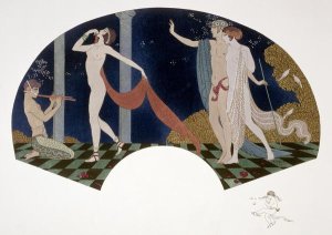 Georges Barbier - Fan: Four Figures