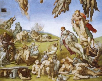 Michelangelo - Detail From The Last Judgement (Resurrection Of The Dead)